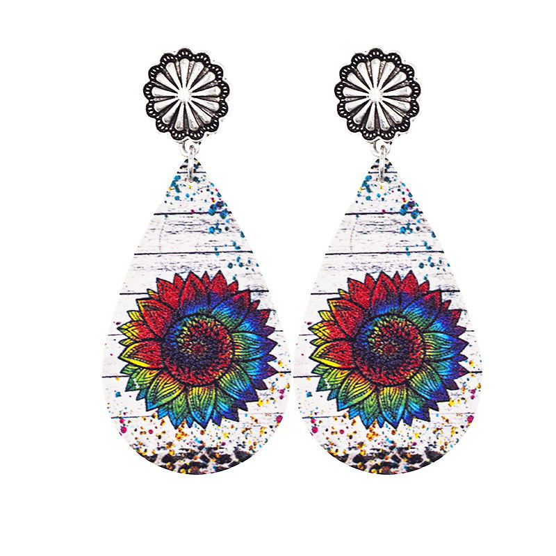 Wholesale Vintage Western Cowboy Leather Earrings